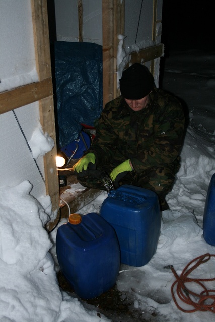 Sauna tarbeks ammutati veekioskist vett