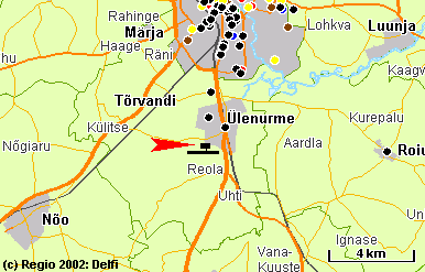 kaart Ülenurme Lennujaama
