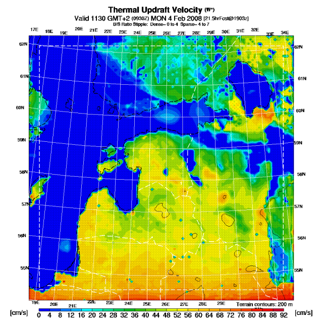 Thermal updraft velocity